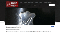 Desktop Screenshot of cuirarrogance.com